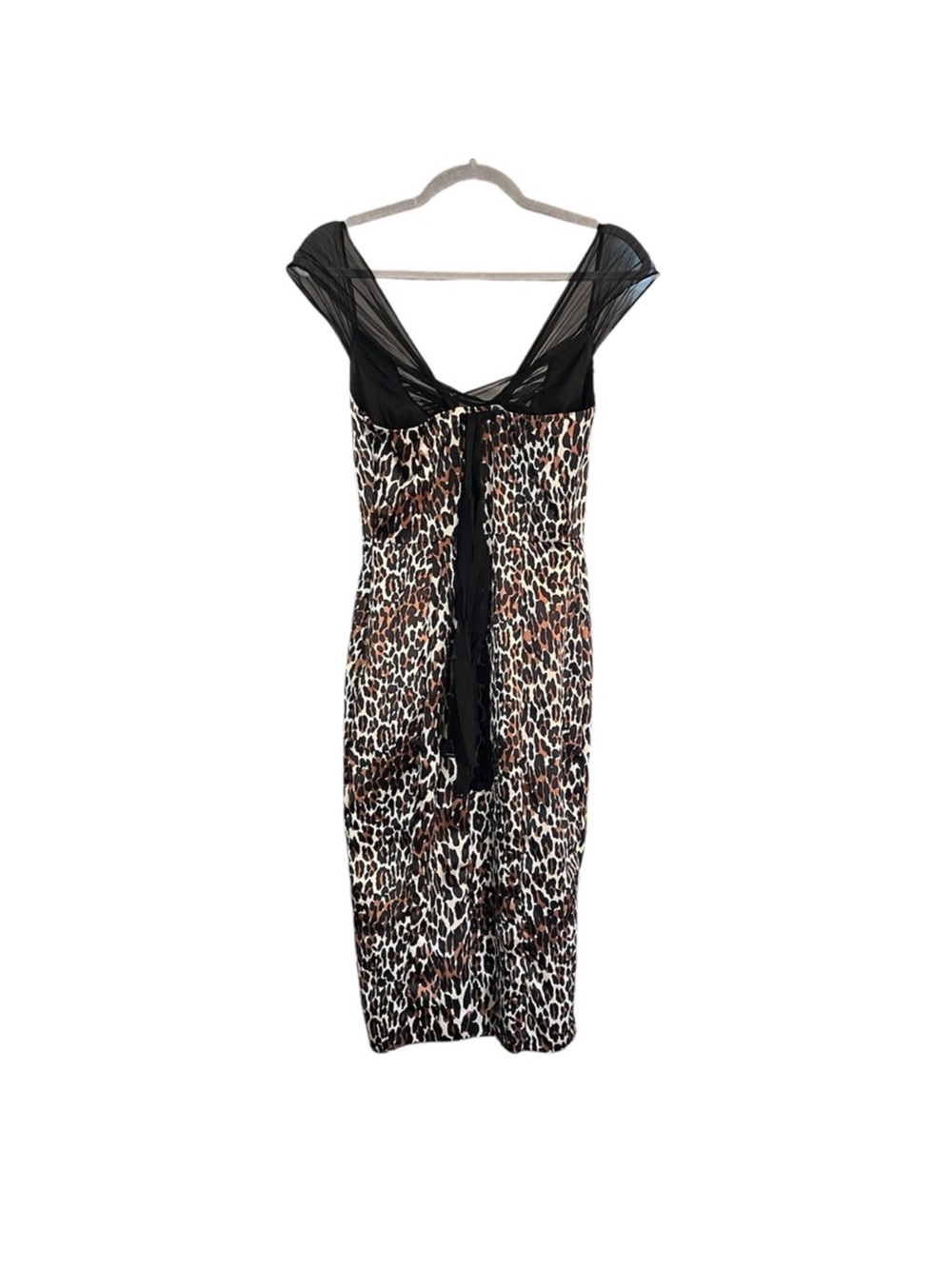 Archive Betsey Johnson Y2K Silk Leopard Dress Amy Winehouse ASO Rare Size 4 - Picture 8 of 12